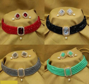 Jyeana Alloy Gold-plated Multicolor Jewellery Set