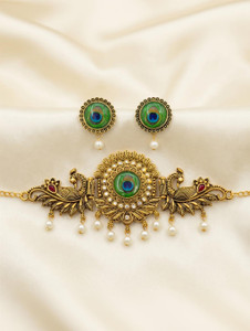 Shivshri jewels Alloy Gold-plated Gold Jewellery Set