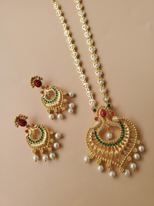 ROFARWORD Brass, Copper Gold-plated Gold Jewellery Set