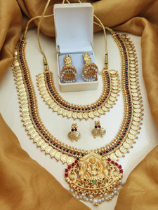ZR JEWELS Brass Gold-plated Gold Jewellery Set