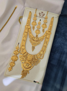 DPMARKETING Alloy Gold-plated Gold, White, Red Jewellery Set