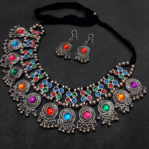 EIT Collection Alloy Silver Multicolor Jewellery Set