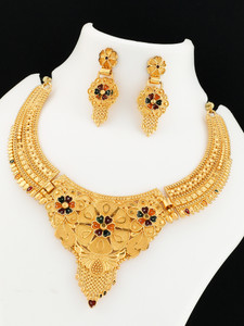 bhanu diam Alloy Gold Jewellery Set
