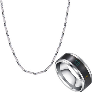 Fashion Frill Stainless Steel Silver Silver Jewellery Set