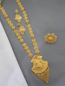 LJJEWELLER Alloy Gold-plated Gold Jewellery Set