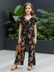 CUTIEKINS Printed Girls Jumpsuit