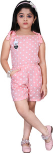 GLAMOUR WORLD GARMENTS Polka Print Girls Jumpsuit