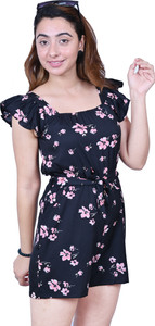 Hainah Printed, Abstract, Animal Print, Floral Print Women Jumpsuit