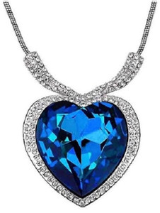NAKABH Elegant Love Heart Platinum Alloy Pendant
