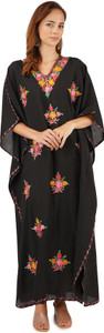 batin Embroidered Cotton Blend Women Kaftan