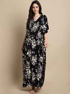 Claura Printed Rayon Women Kaftan