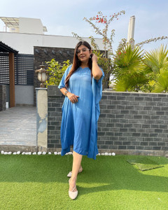 maaesa Printed Crepe Women Kaftan