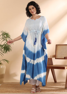 maaesa Printed Rayon Crepe Blend Women Kaftan