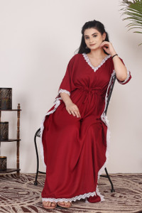 Shri Ganesh Impex Embroidered Rayon Women Kaftan