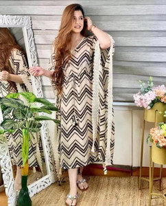 GIPTIP Chevron Rayon Women Kaftan