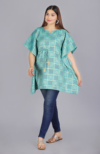 Omsharda Printed Pure Cotton Women Kaftan