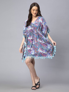 DRAPE AND DAZZLE Paisley Polyester Women Kaftan