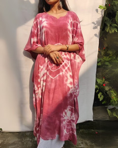 maaesa Printed Crepe Women Kaftan