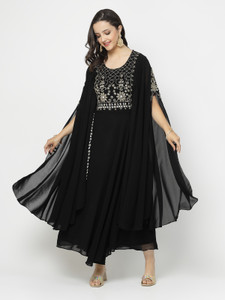 TS Lifestyle Embroidered Georgette Women Kaftan
