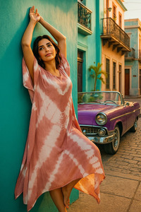 माऐसा प्रिंटेड क्रेप वुमन कफ्तान