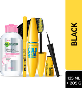 MAYBELLINE NEW YORK Call Me Colossal Kit - Mascara+ Kajal+ Bold Liner+ Micellar