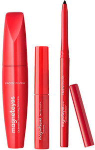 फेसेस कनाडा Magneteyes Range Trio Pack | Kajal + Eyeliner + Mascara | Lightweight