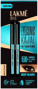Lakmé 100% Original 9 to 5 Eyeconic Kajal Twin Pack, lasts upto 24hrs PO2