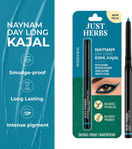 Just Herbs Naynam Day-Long Kohl Kajal| Smudge-Proof & Long-Lasting
