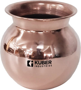 KUBER INDUSTRIES Copper Lota | Kalash for Puja 500 ml Copper Kalash