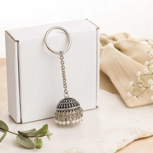 Rangmoti Pearl Dangling Jhumka Keychain - Image 6