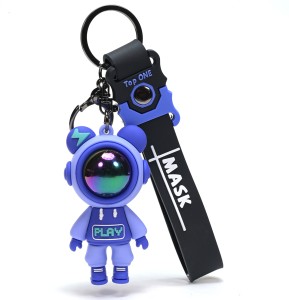 Daiyamondo Stylishly Soar to Space with Our 3D Astronaut Keychain - Long Ribbon Included Key Chain
