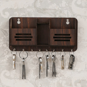 CAPIO ART Yoga Mudra with Mobile Stand Wood Key Holder