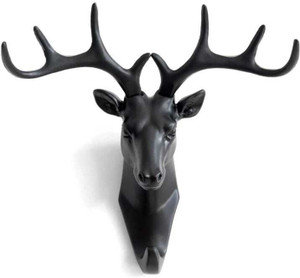 COLORSOFLIFE Deer Wall Hooks| Wall Hanger|Key Holder | Hook|Adhesive Hook| Plastic Key Holder