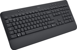 Logitech Signature K650 Bluetooth Standard Desktop Keyboard Compatible with Desktop, Laptop, Mac Full-Size,BLE Bluetooth/Logi Bolt USB Receiver,Comfort Deep-Cushioned Keys