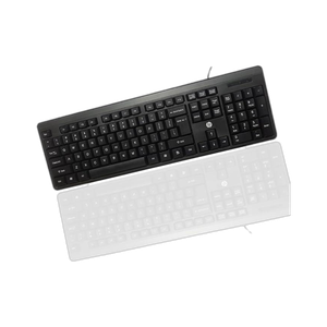 HP K100/7J4G1AA Wired USB Standard Laptop Keyboard Compatible with Desktop, Laptop, Mac Quick, Comfy and Accurate, USB Plug & Play Setup with LED Indicators