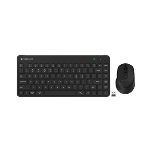 ZEBRONICS Companion 201 Wireless Standard Desktop Keyboard Compatible with Desktop, Laptop, Mac 83 Keys, AI Assist Key, 12 Multimedia Keys, 1600 DPI, 3 Buttons Silent Operation