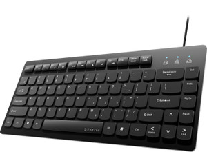 Bestor Mini Keyboard, 82 Keys, USB Plug & Play, Spill Resistant, Portable, Black Wired USB Handheld Desktop Keyboard Compatible with Desktop, Laptop, Mac