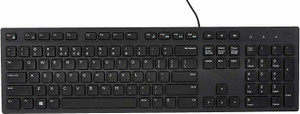DELL KB216 Multimedia Keyboard with USB Interface, Plunger Keys Technology & Chiclet Wired USB Standard Desktop Keyboard Compatible with Desktop, Laptop, Mac Key Style, Hot Key-Volume, Mute, Play/Pause, Backward, Forward, Warranty 1 Year