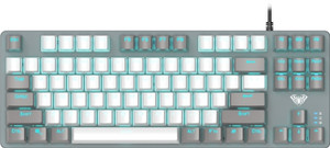 Aula F3287 Mechanical / Rainbow Backlight, Anti-ghosting, Blue switch, TKL Wired USB Tenkeyless Gaming Keyboard Compatible with Desktop, Laptop, Mac with gaming mode ,stand support