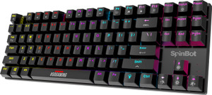 SpinBot Rage MK87 |80%|LED Backlit|26 Anti-Ghosting Key|Red Linear Switches|Mechanical Wired USB Tenkeyless Gaming Keyboard Compatible with Desktop, Laptop, Mac, Tablet