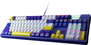 Portronics K1 Mechanical Gaming Keyboard with Blue Switches, 20+ RGB Backlighting Modes Wired USB Handheld Gaming Keyboard Compatible with Desktop, Laptop, Mac Easy to Use,Plug and Play,Quick, Comfy Durable body