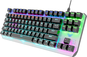 Aula F2067 TKL 100% Anti ghosting Mechanical Gaming Keyboard with 87 keys| Wired USB Tenkeyless Gaming Keyboard Compatible with Desktop, Laptop, Mac with gaming mode ,stand support,multimedia_keys,F2067