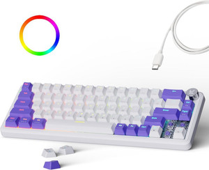Kreo Hive 65% Compact Mechanical Gaming Keyboard Wired, Rgb & Multi OS Customizable Wired USB Laptop-size Gaming Keyboard Compatible with Desktop, Laptop