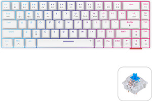 Portronics POR 1880 Bluetooth, Wireless Standard Gaming Keyboard Compatible with Desktop, Laptop, Mac Hydra 10/5.0 + 2.4 GHz, RGB, Type C Charging,Mechanical Bluetooth,