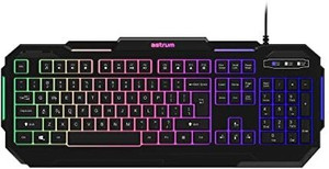ASTRUM KG200 - USB Wired Gaming Keyboard with RGB Backlit Wired USB Standard Gaming Keyboard Compatible with Desktop, Laptop, Mac , with gaming mode ,stand support,Astrum KG200