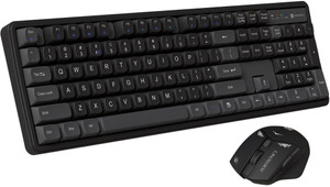 Portronics Key9 Combo Wireless Keyboard and Mouse, Ergonomic Mouse, USB Receiver, Wireless Laptop-size Laptop Keyboard Compatible with Desktop, Laptop, Mac