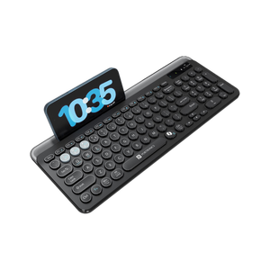 Portronics Bubble 3.0 Wireless Bluetooth Rechargeable Keyboard,Dual Height Adjustment Bluetooth, Wireless Standard Laptop Keyboard Compatible with Laptop, Desktop