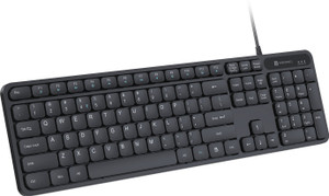 Portronics Ki-Pad 3 USB Wired Keyboard, Noise-free Typing, Large Keys, Function Hotkeys Wired USB Handheld Laptop Keyboard Compatible with Desktop, Laptop, Mac N/A,stand support,multimedia_keys