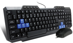 AMKETTE Xcite Neo Mouse & Wired USB Standard Laptop Keyboard Compatible with Desktop, Laptop, Mac stand support,UV Coated Keys,Internet Keys,Multimedia Keys,Spill Resistant Design,multimedia_keys,Xcite NEO Desktop
