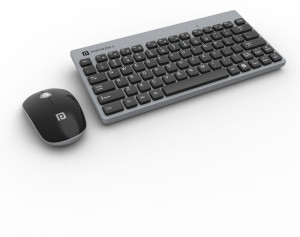 Portronics POR 374 Key2 Combo with 2.4 GHz USB Receiver,Silent Keystrokes,1200 DPI Optical Wireless Laptop-size Laptop Keyboard Compatible with Desktop, Laptop, Mac Tracking,Compact Design,Multimedia Keys for PC, Laptop & USB Supported Devices